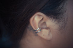 Two-Toned Double Band Ear Cuff