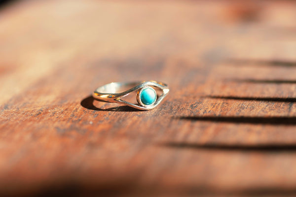 Turquoise Evil Eye Ring