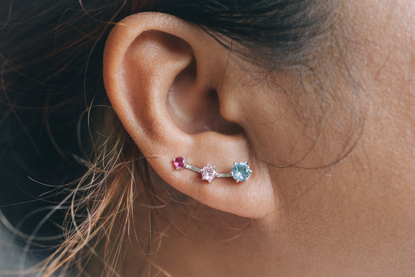 Personalized Birthstone Ear Climbers