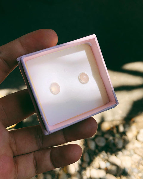 Rose Quartz Studs