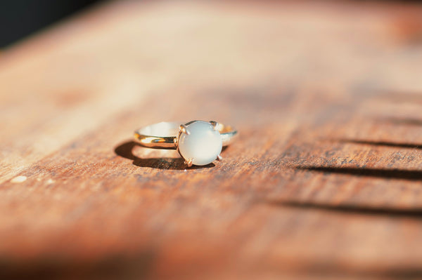 Grey Moonstone Ring