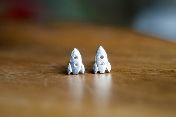 Rocket Ship Earring Studs