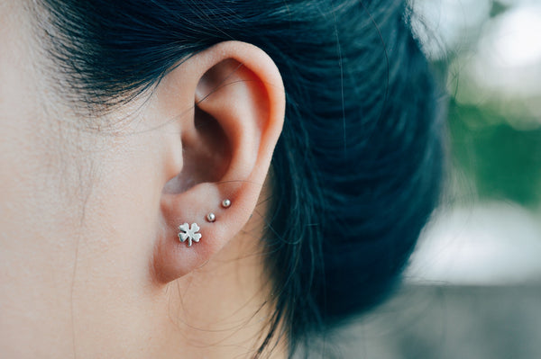 Four Leaf Clover Earring Studs