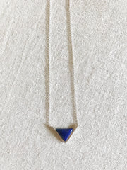 Lapis Lazuli Triangle Necklace