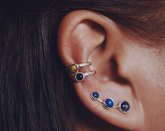 Lapis Lazuli Ear Climbers