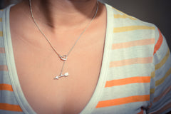 Heart And Arrow Lariat Necklace
