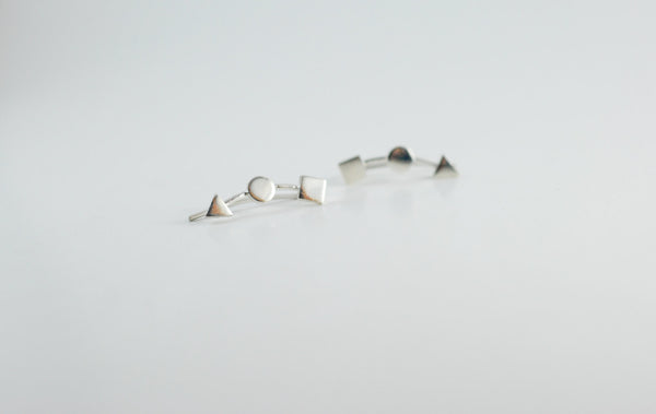Geometric Shapes Ear Climbers