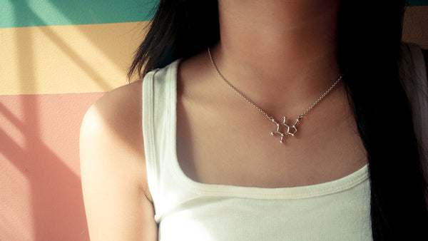 Caffeine Molecule Necklace