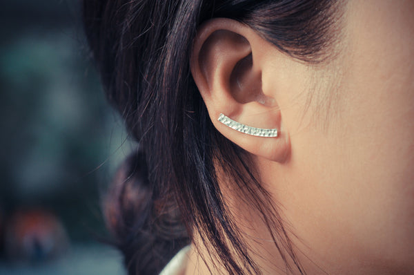 Textured Bar Ear Climbers