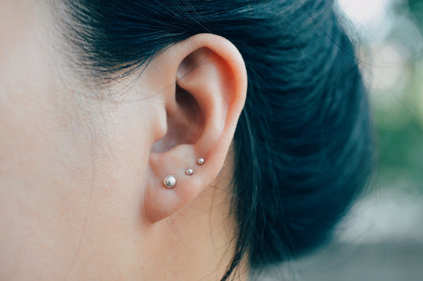 Tiny Round Earring Studs