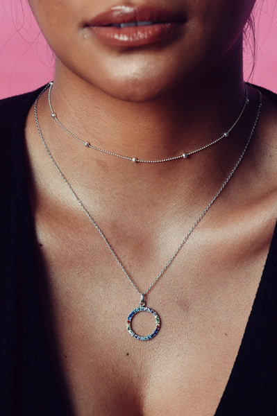 Rainbow Pavé Necklace