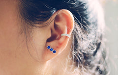 Lapis Lazuli Bar Earring Studs