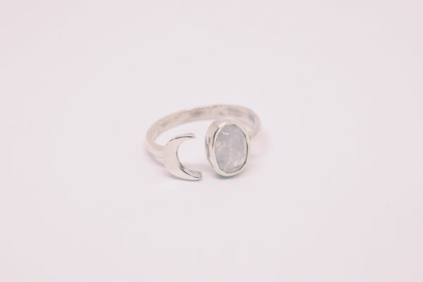 Moon Moonstone Ring