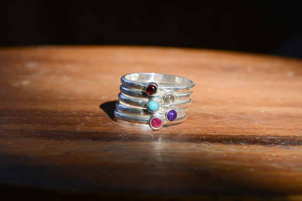 Birthstone Stackable Rings